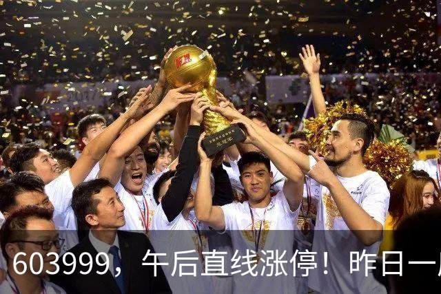 603999，午后直线涨停！昨日一度跌停